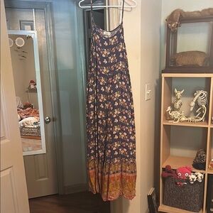 Natural Life Blue Floral Jumpsuit